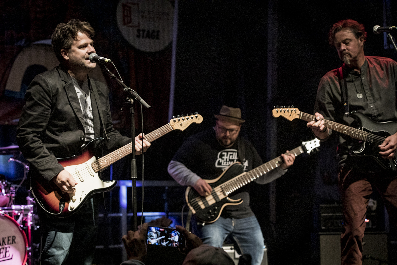 Shoemaker Levee performing live on a festival stage